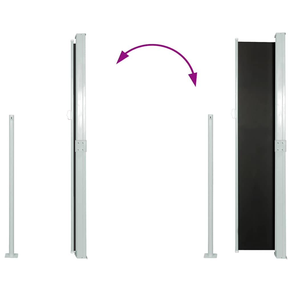Vidaxl Toldo Lateral Retráctil 140x300 Cm Negro_4