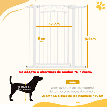 Pawhut Barrera Para Perros Con Cierre Automático_2