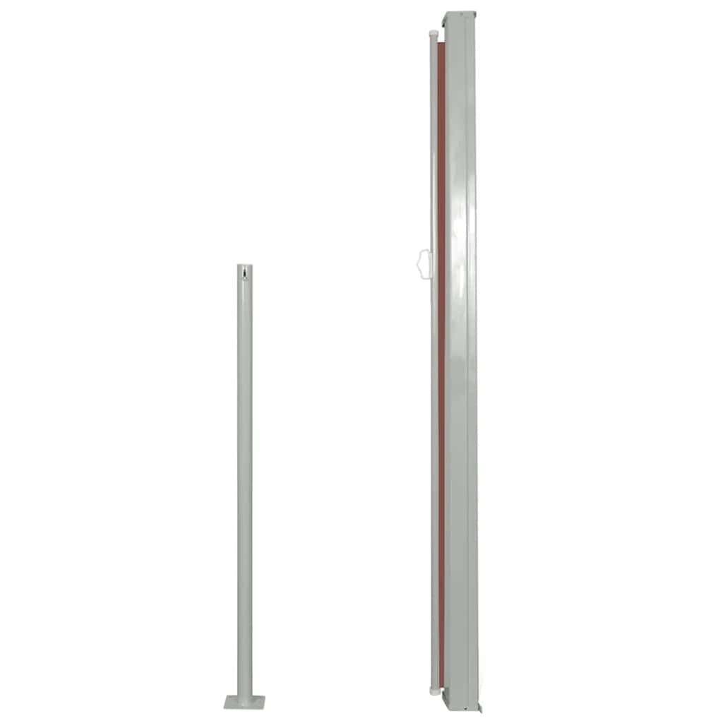 Vidaxl Toldo Lateral Retráctil De Jardín Marrón 100x500 Cm_3