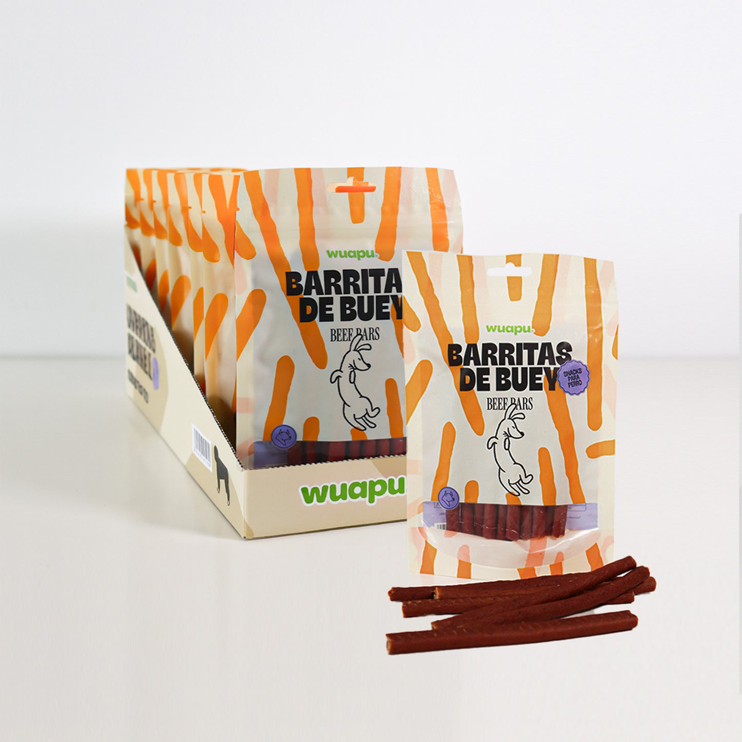 Snack Para Perro En Barritas Semihúmedas De Cordero 12 Paq X (100gr) Wuapu_0