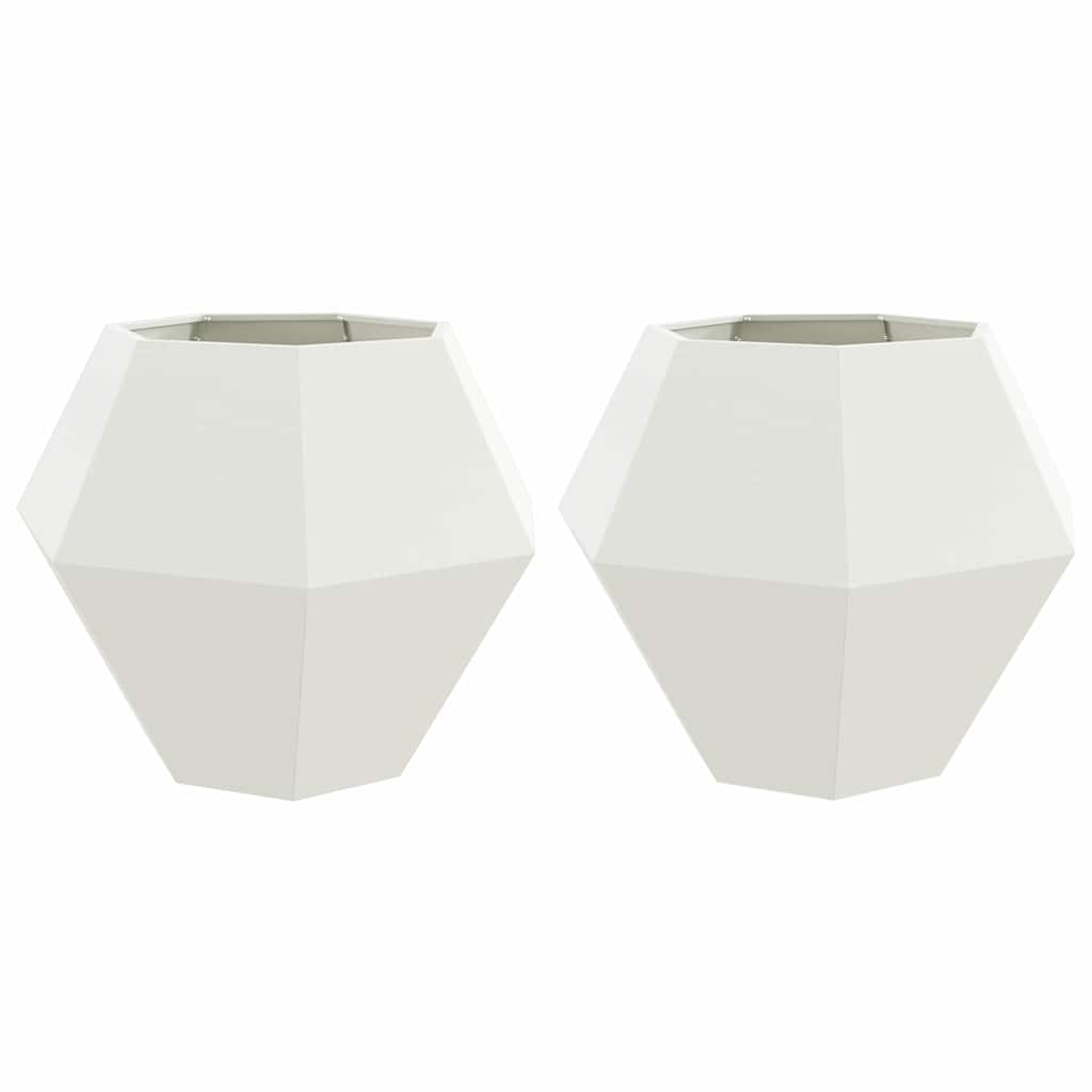 Jardinera 2 Pcs 100 X 100 X 80 Cm Acero_0