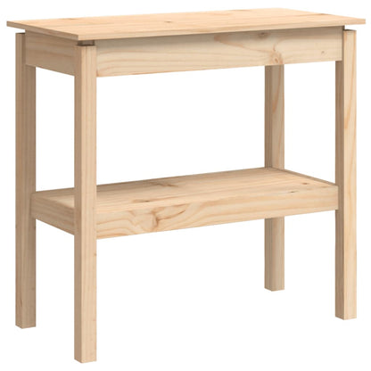 Mesa Consola Madera Maciza De Pino 80x40x75 Cm_0