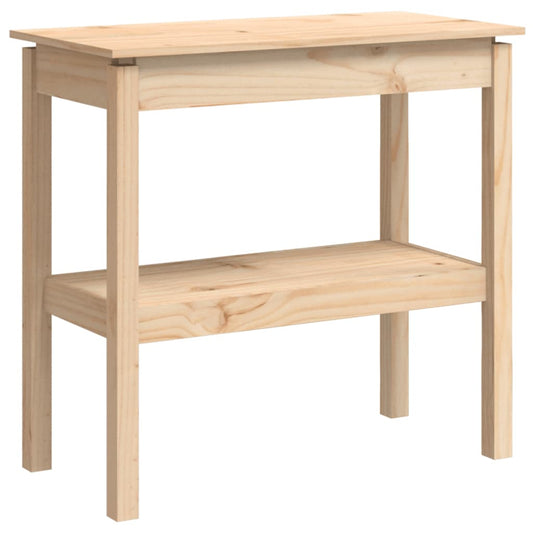Mesa Consola Madera Maciza De Pino 80x40x75 Cm_0