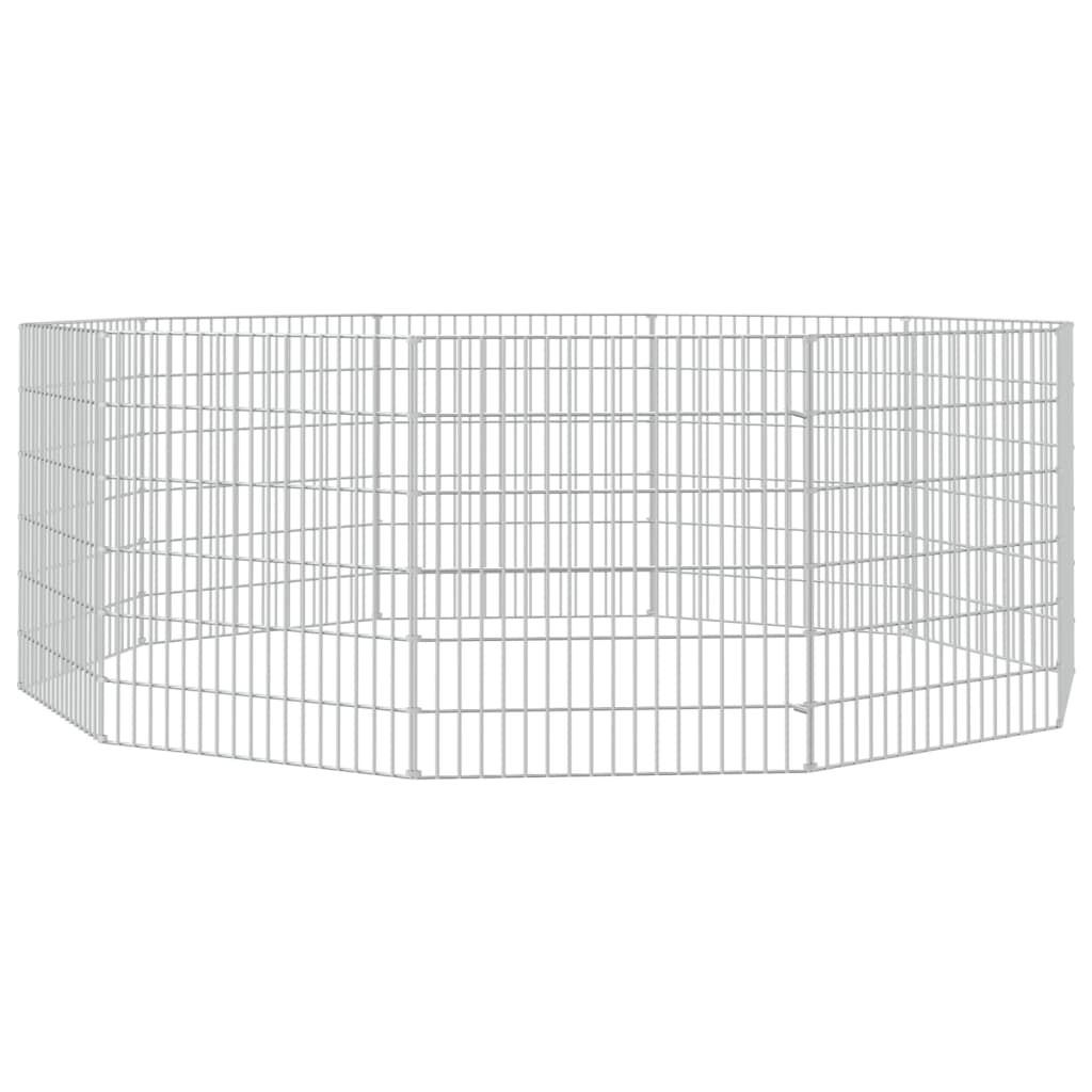 Vidaxl Recinto Animales Corral 10 Paneles Hierro Galvanizado 54x60 Cm_3