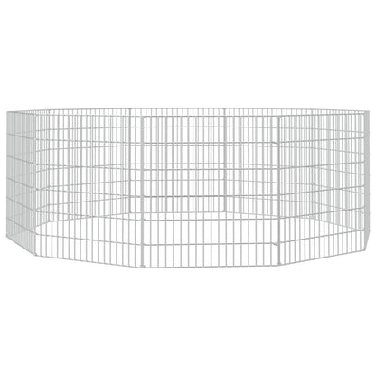 Vidaxl Recinto Animales Corral 10 Paneles Hierro Galvanizado 54x60 Cm_3