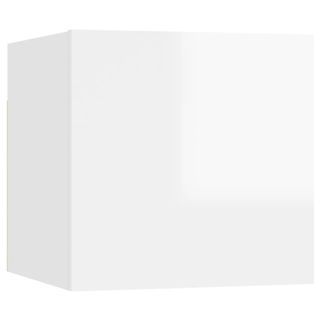 Mesitas De Noche 2 Uds Madera Ingeniería Blanca 30,5x30x30 Cm_3