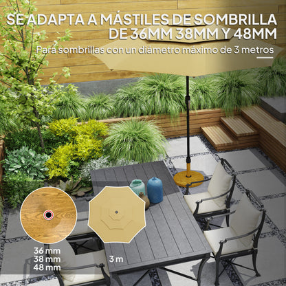 Outsunny Base Para Sombrilla Con Relleno De Cemento Peso 24,5 Kg Natural_3