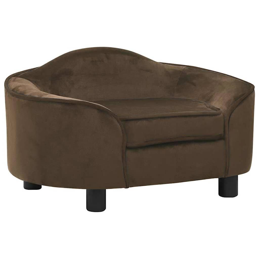 Vidaxl Sofá Para Perros Felpa Marrón 67x47x36 Cm_0
