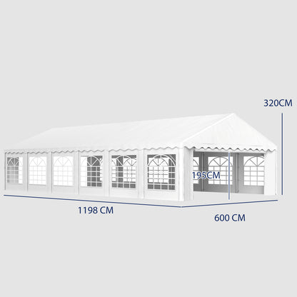 Outsunny Carpa Para Fiesta 12x6 M Outsunny Carpa Para Fiesta 12x6 M Blanco_2