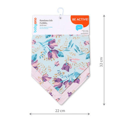 Set De 2 Babero Bandana Floral