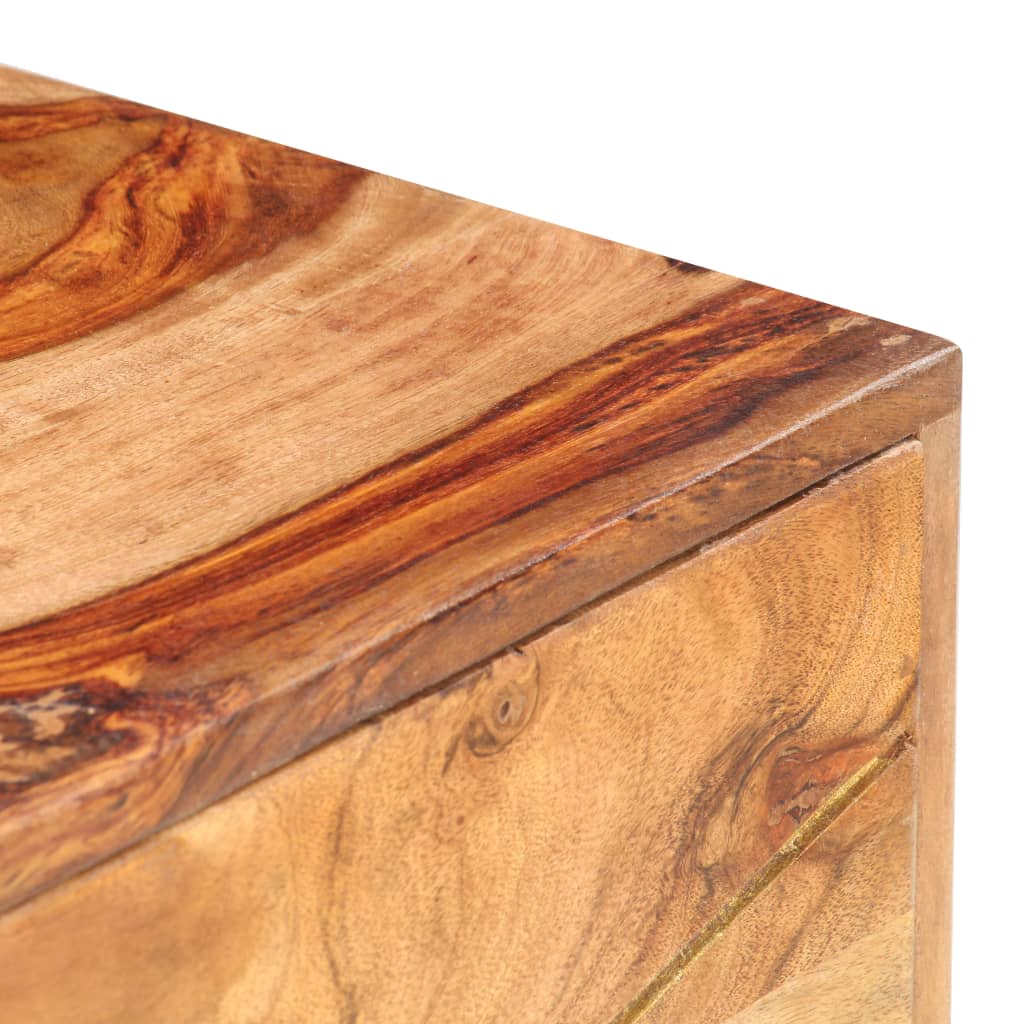 Mesita De Noche De Madera Maciza De Sheesham 40x30x50 Cm_3
