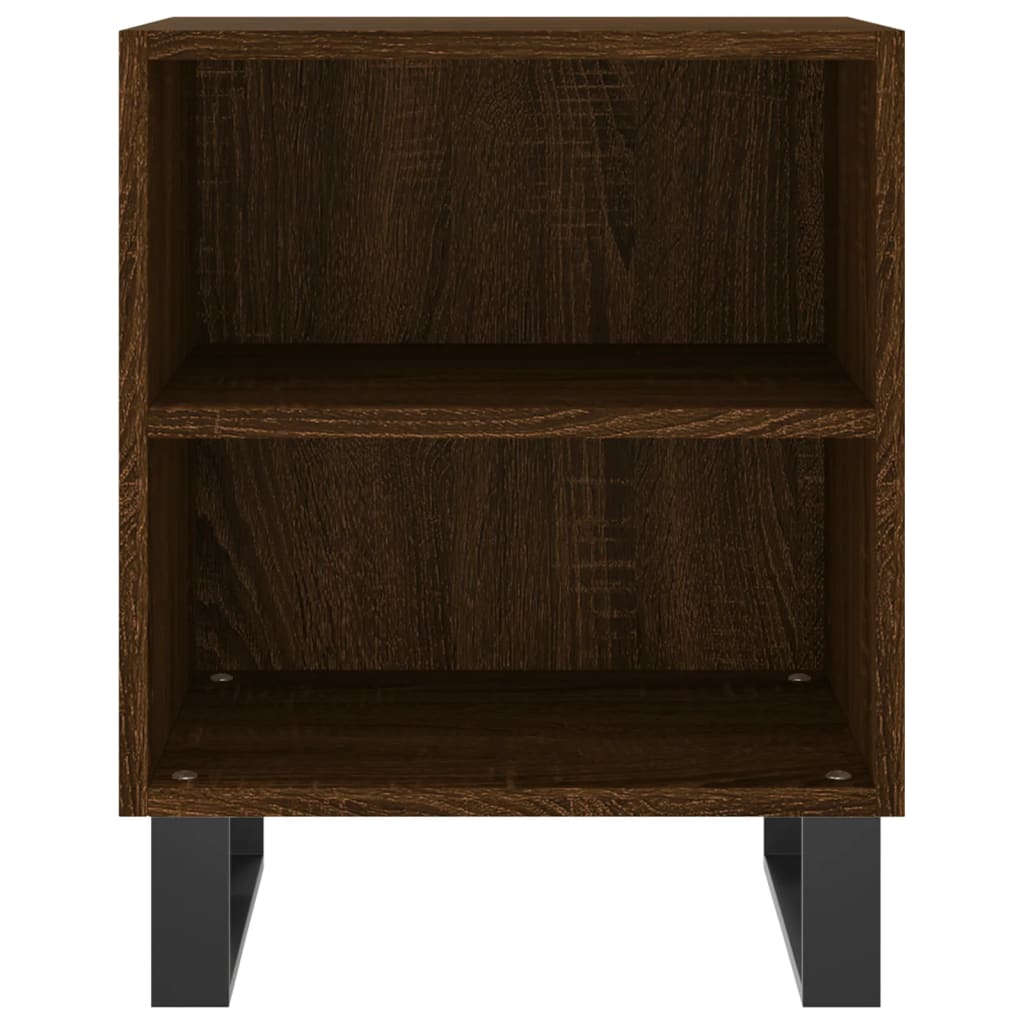 Mesita De Noche 2 Uds Madera Ingeniería Roble Marrón 40x30x50cm_3