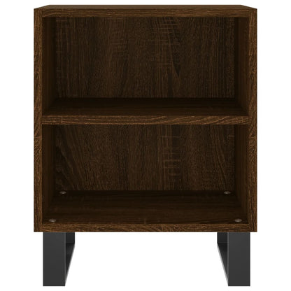 Mesita De Noche 2 Uds Madera Ingeniería Roble Marrón 40x30x50cm_3