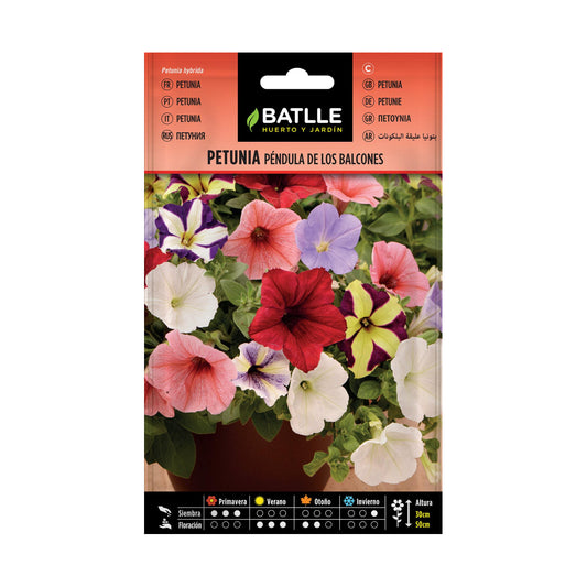 Semillas de Petunia péndula de los balcones variada Batlle