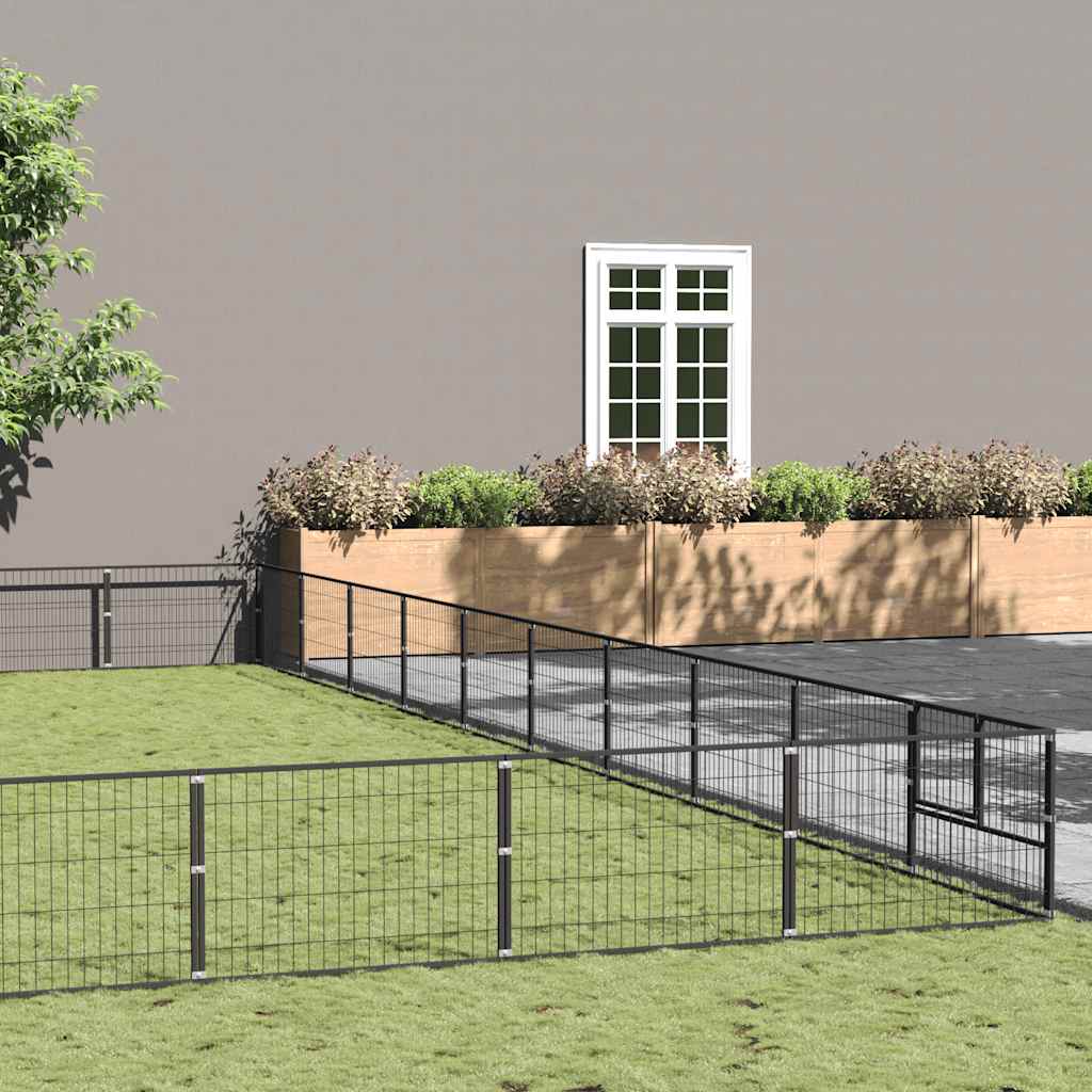 Perrera Acero 100 M² Negra_1