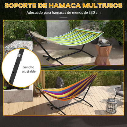 Outsunny Soporte Para Hamacas Con Rueda Carga 220 Kg290x120x115 Cm Negro_4