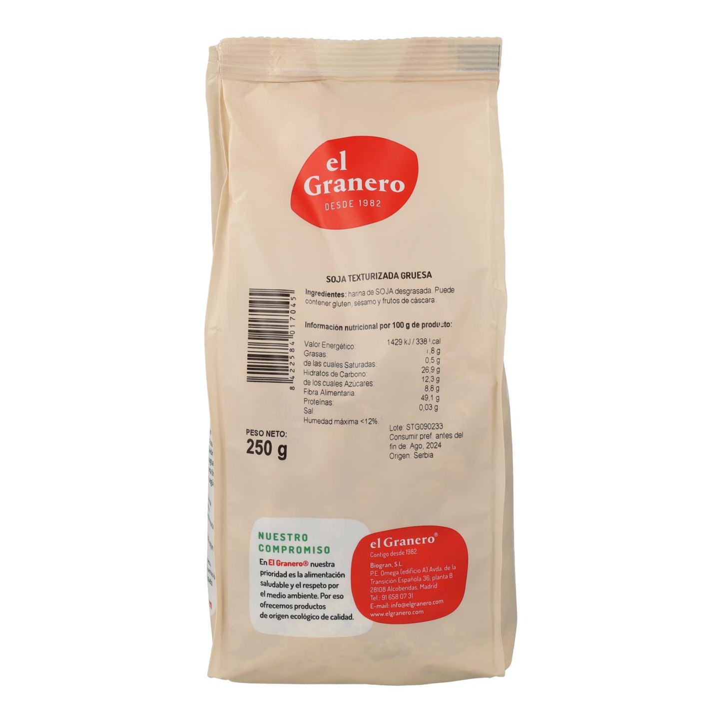 Soja Texturizada Gruesa El Granero 250 gr