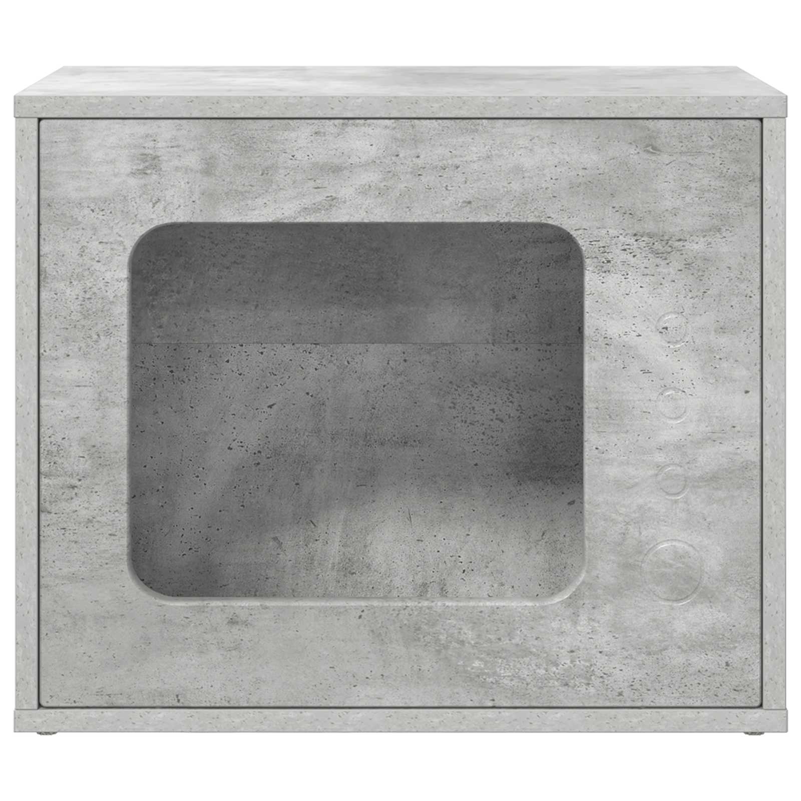 Casa Para Gatos Concreto 51 X 30 X 42,5 Cm Madera De Ingeniería_4