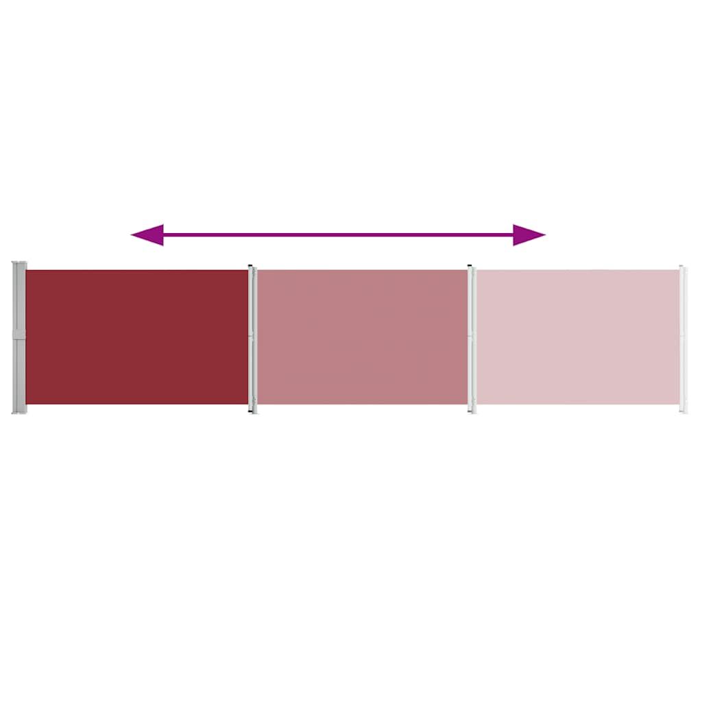 Vidaxl Toldo Lateral Retráctil Para Patio Rojo 140x600 Cm_3