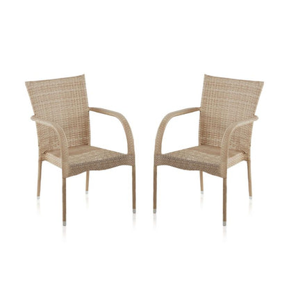 Pack 2 Sillas De Exterior Xara Rattán, Rattan, 60 X 91 X 58_1