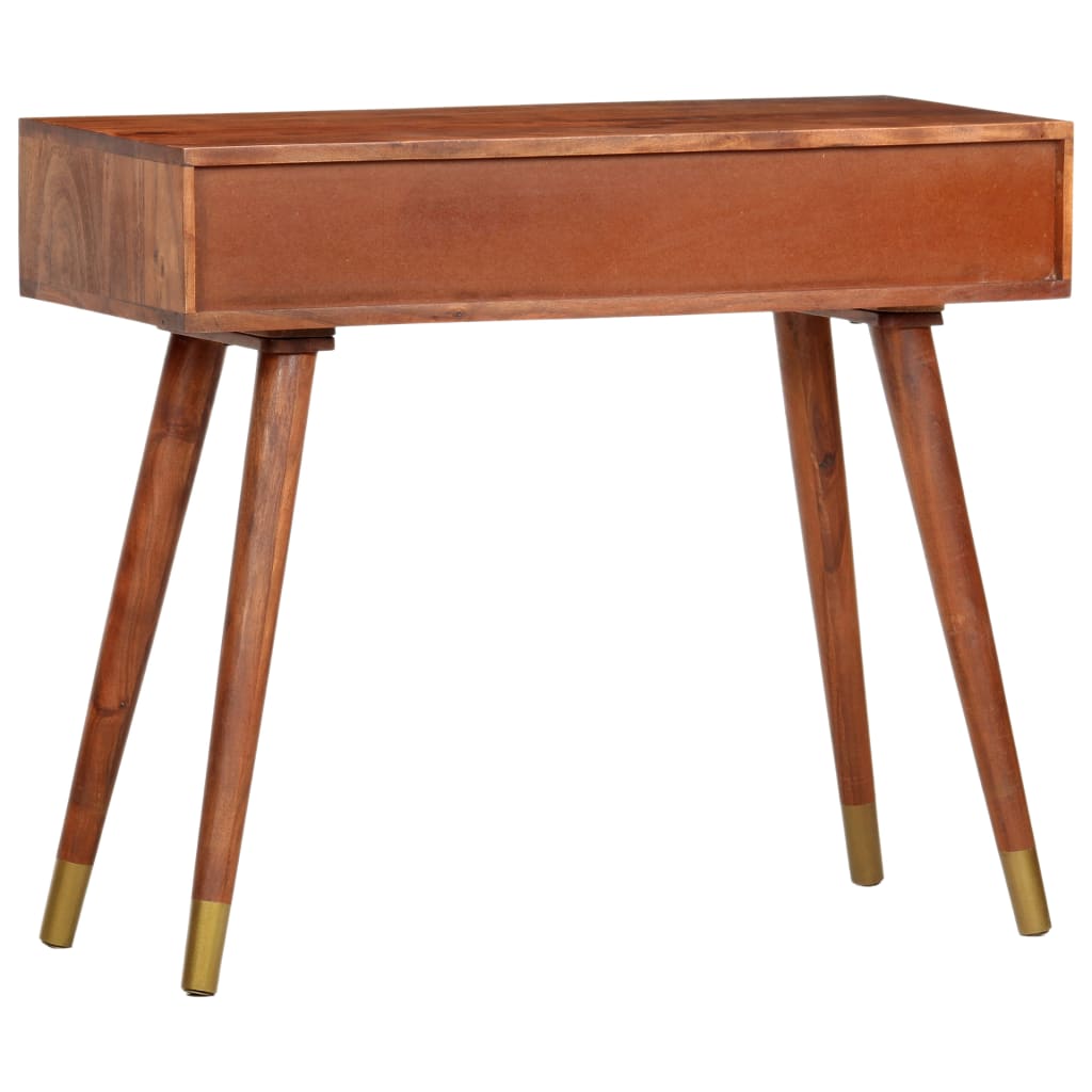 Mesa Consola De Madera Maciza De Acacia 90x35x76 Cm_2