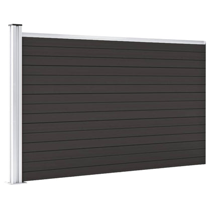 Panel De Valla Wpc Negro 175x105 Cm / Vetonek_4