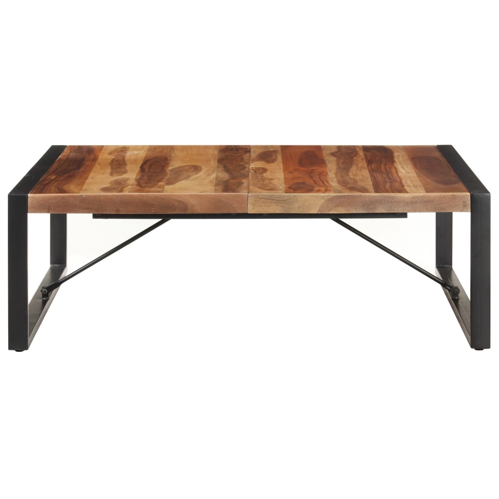 Mesa De Centro De Madera Maciza 120x120x40 Cm_0