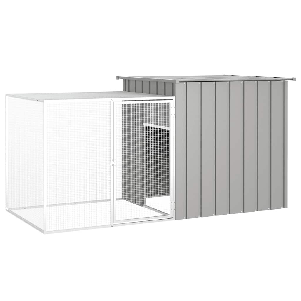 Vidaxl Jaula De Gallinas Acero Galvanizado Gris 200x91x100 Cm_0