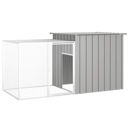 Vidaxl Jaula De Gallinas Acero Galvanizado Gris 200x91x100 Cm_0