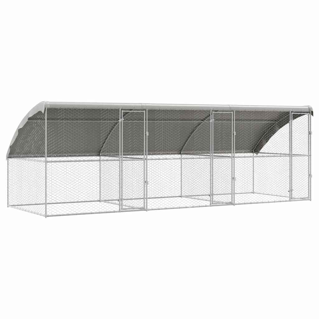 Refugio Para Perros 3 Pcs Plateado 6 X 2 X 2 M_0