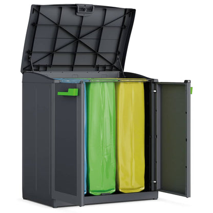 Keter Armario De Reciclaje Moby Compact Recycling System Grafito 100cm_1