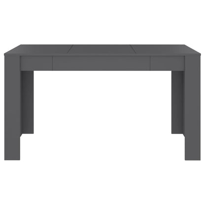 Mesa De Comedor De Madera Contrachapada Gris 140x74,5x76 Cm_1