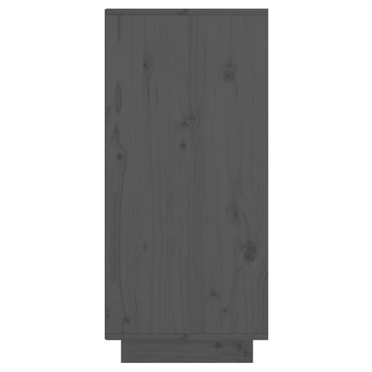Aparador De Madera Maciza De Pino Gris 60x34x75 Cm / Vetonek_0