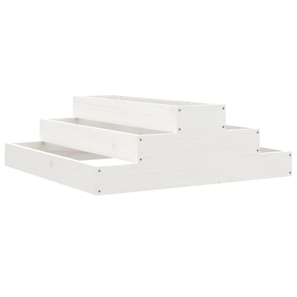Jardinera De Madera Maciza De Pino Blanco 80x80x27 Cm_0