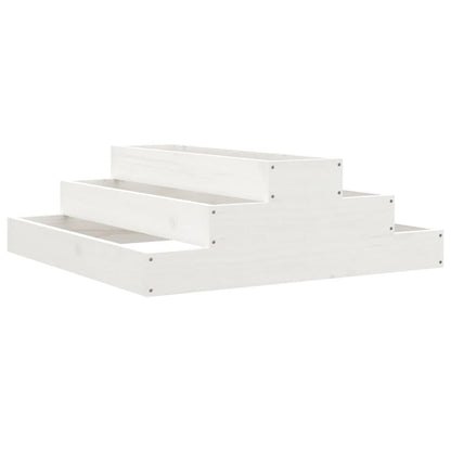 Jardinera De Madera Maciza De Pino Blanco 80x80x27 Cm_0