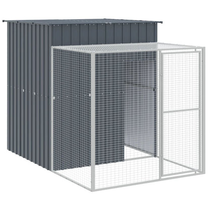Vidaxl Gallinero Con Corral Acero Galvanizado Gris 165x1271x181 Cm_5