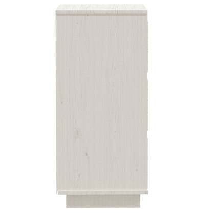 Aparador De Madera Maciza De Pino Blanco 32x34x75 Cm / Vetonek_1