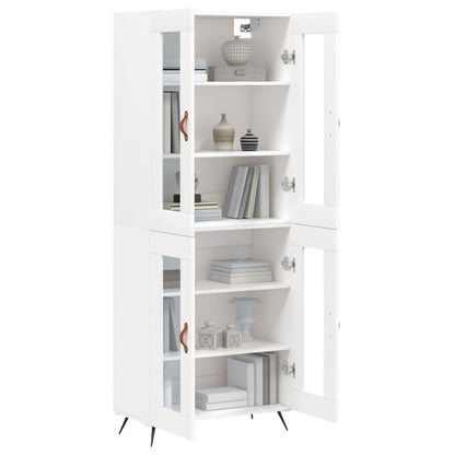 Aparador Alto Madera Contrachapada Blanco 69,5x34x180 Cm_2
