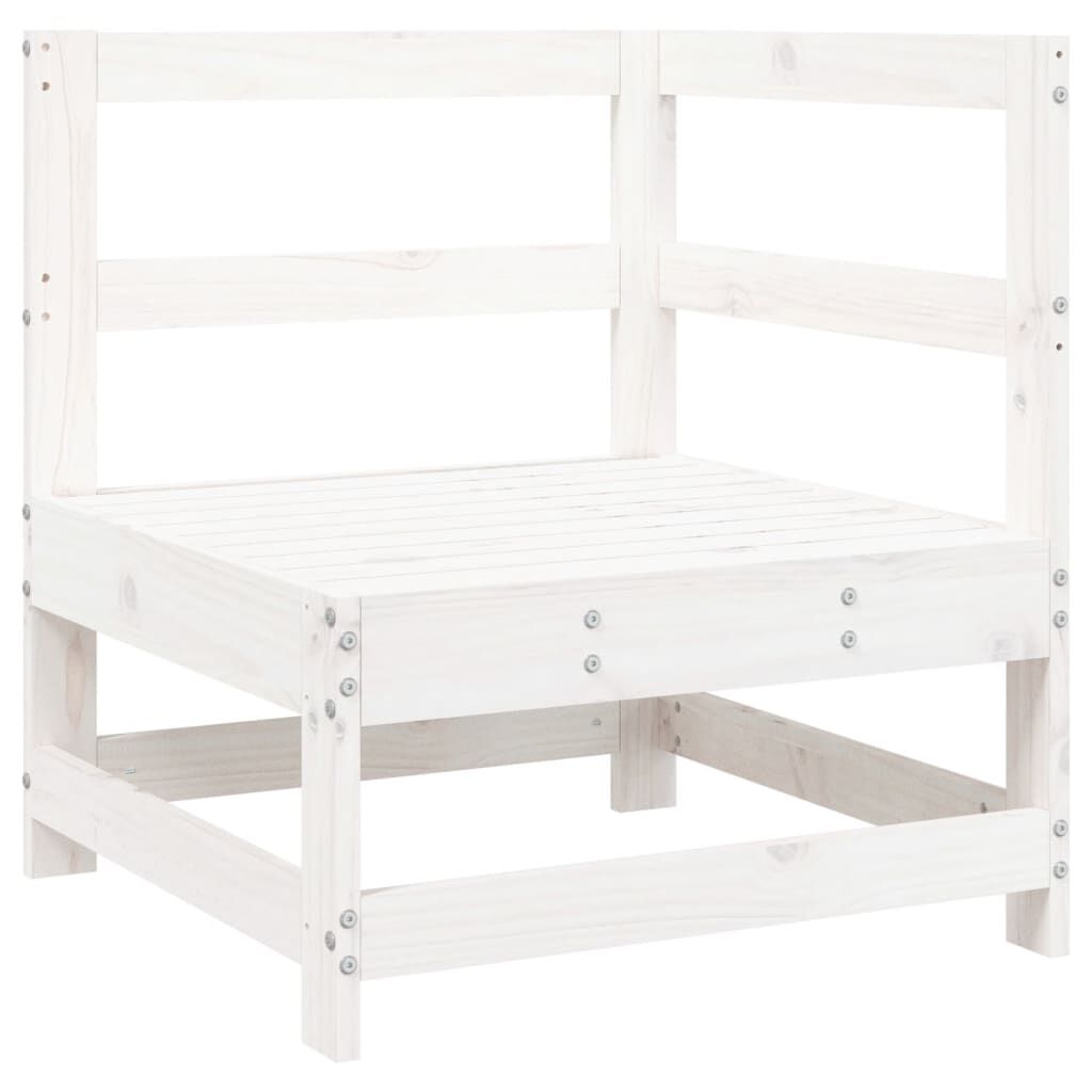 Vidaxl Juego De Muebles De Jardín 4 Pzas Madera Maciza De Pino Blanco_3
