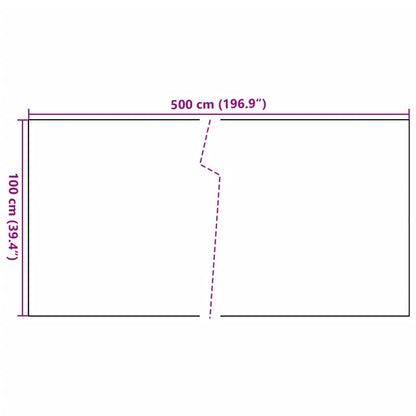 Toldo Para Balcón Ratán Sintético Marrón Claro 500x100 Cm / Vetonek_1
