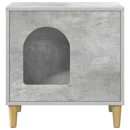 Casa Para Gatos Concreto 51 X 30 X 52 Cm Madera De Ingeniería_4