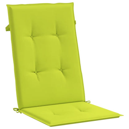 Vidaxl Cojín Silla De Jardín Respaldo Alto 4 Uds Tela Verde 120x50x3cm_3