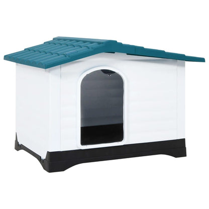 Vidaxl Caseta Para Perros Polipropileno Azul 90,5x68x66 Cm_0