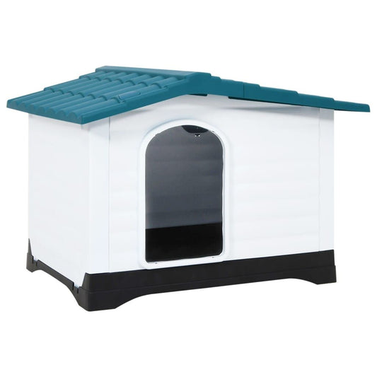 Vidaxl Caseta Para Perros Polipropileno Azul 90,5x68x66 Cm_0
