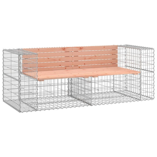 Vidaxl Banco Jardín Diseño Gaviones Madera Abeto Douglas 184x71x65,5cm_0