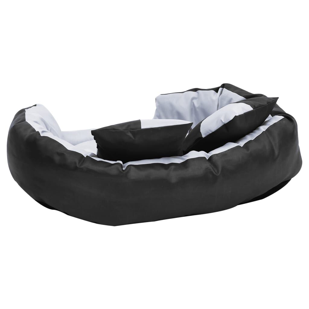 Vidaxl Cojín Para Perro Reversible Y Lavable Gris Y Negro 85x70x20 Cm_4