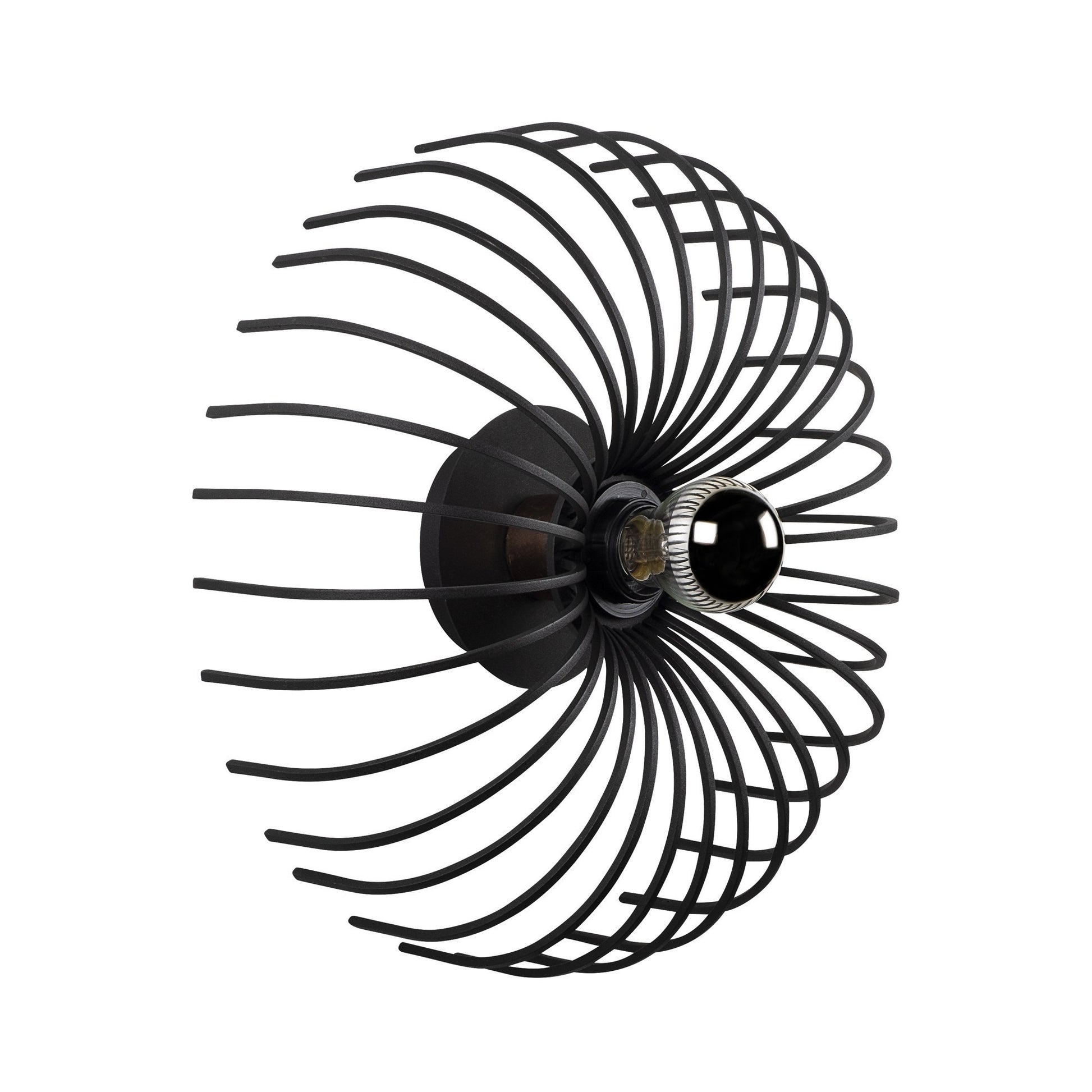Aplique De Pared, Metal , Negro, 12x12x36, Casquillo E 27 Max 40 W_4
