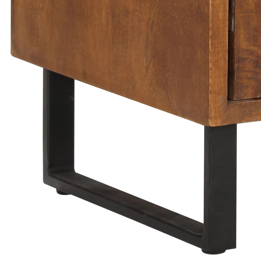 Mesita De Noche Madera Maciza De Mango 40x30x50 Cm_3
