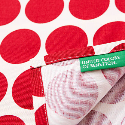 Mantel 170x200cm 100% Algodon Panama 190gsm Topos Rojos Benetton_2
