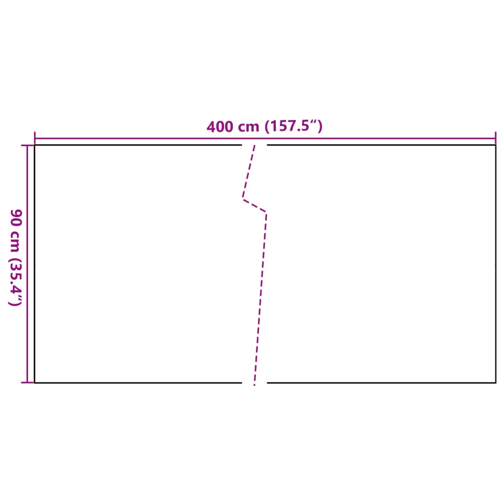 Toldo Para Balcón Ratán Sintético Marrón Y Negro 400x90 Cm / Vetonek_3